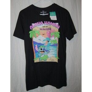 Aloha Hawaii Walt Disney LILO & STITCH Surfing Paradise T-Shirt Tee Sz M NWT